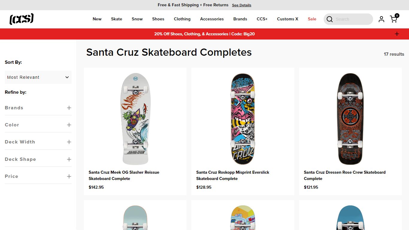 Santa Cruz Skateboard Completes - CCS