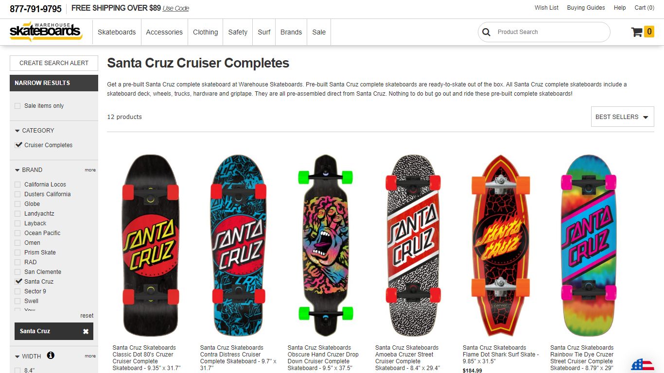 Santa Cruz Cruiser Completes - Warehouse Skateboards