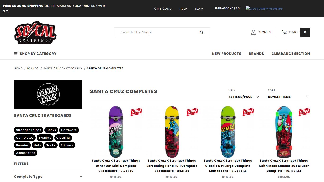 Santa Cruz Complete Skateboards | SoCal Skateshop